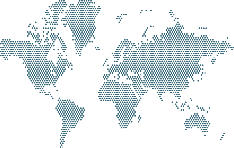 Mapa del mundo punteado